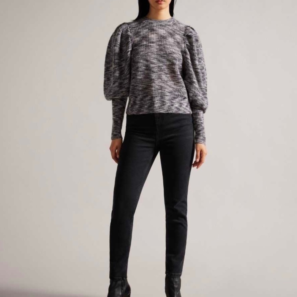 NWT Ted Baker Poppiyy Skinny Washed Black Jeans size 26